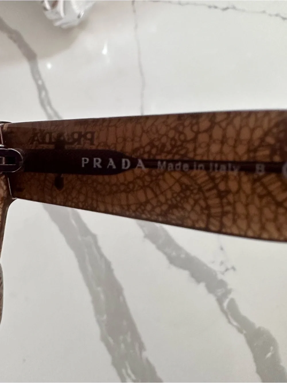 Prada Brown Patterned Cat-Eye Sunglasses